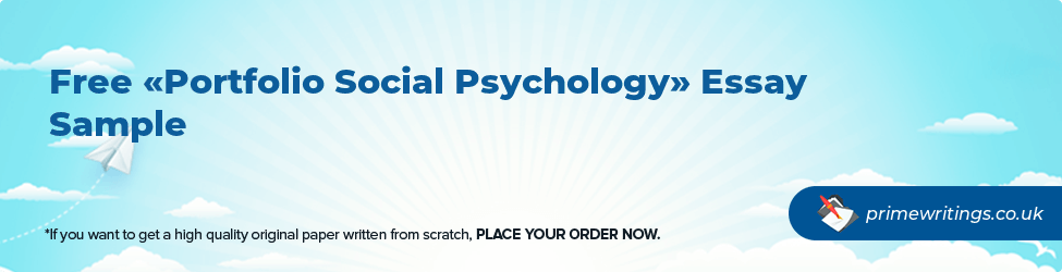 Portfolio Social Psychology