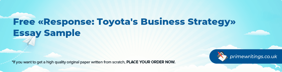 Response: Toyota's Business Strategy